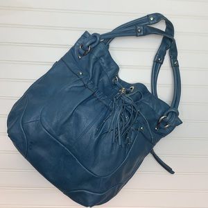B Makowsky blue Leather shoulder bag